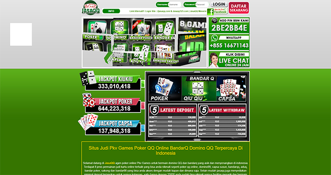 JasaQQ Situs Agen Poker Qiu Qiu Online Resmi Indonesia